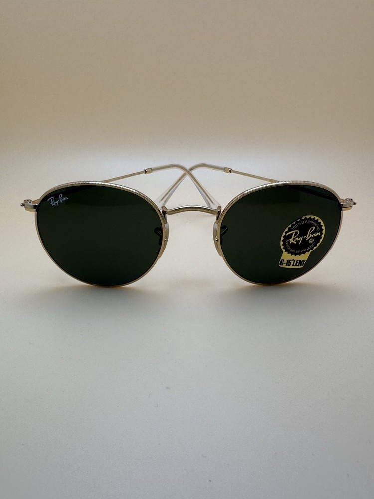 SUNGLASSES RAY BAN RB3447 ROUND METAL 001 50-21 145 WITH CASE