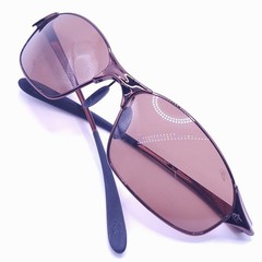 Bolle High Tail 10559 Polarized Sunglasses Copper Bronze Metal Frame Italy