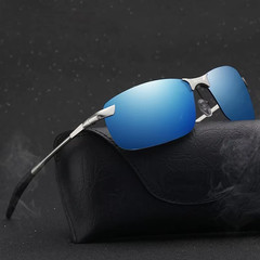 Classic Metal Men Polarized Sunglasses Fashion Driving Fishing Half Frame Retro