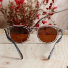 Vintage Johnny Depp polarized sunglasses 1960’s crystal grey glasses brown lens