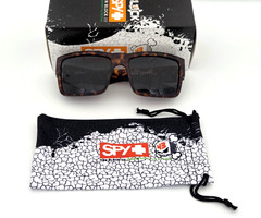 Men’s Cyrus Polarized Sunglasses Tortoise Frame Smoke Polarized Lens 140mm