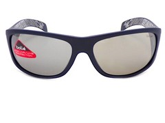Bolle Sonar Wrap Sunglasses Matte Blue Silver with TNS Gun Mirror Lenses 11704