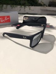 Ray-Ban RB4165 622/T3 Rubber Black/Mesmer Silver Mirrored Polarized Sunglasses