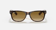 Ray-Ban RB2132 New Wayfarer Sunglasses Light Brown Gradient Lens Havana Frame 55