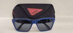 Bolle 527 Acrylex Blue Marble Textured Frame Sunglasses 1980’s-1990’s SCHWEPPES