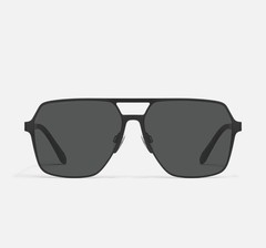 QUAY Backstage Pass Sunglasses Matte Black Square Aviator Unisex Polorized Lens