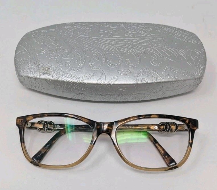 Oleg Cassini Eyeglasses “OC” Logo Vintage Tortoise Frame 54-16 -135