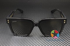 GUCCI GG1084S 001 Rectangular Squared Black Crystal Grey 54 mm Men’s Sunglasses