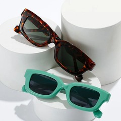 Small Rectangle Sunglasses Candy Color UV400 Square Frame Casual Travel Wear