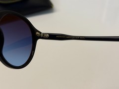 Moscot Miltzen Black with Custom Made Tints Demin Blue Sunglasses 49mm
