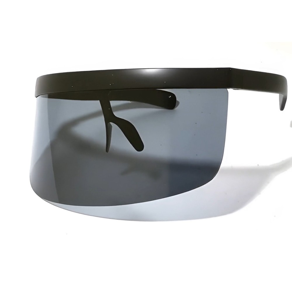 Oversized Visor Protective Sunglasses Single One Piece Lens Shield Face Cover