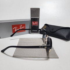 Ray-Ban RB3016 Sunglasses Clubmaster Classic Black Frame Glass Gray Lens 51 mm