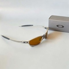 Oakley Juliet X-Metal Silver/Grey Frame Gold Lens Sunglasses w/ Box