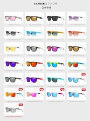 KDEAM Square Polarized Sunglasses Mens Women Photochromic Driving Glasses UV400