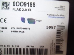 Oakley Flak 2.0 XL Polished White/Prizm jade 59 mm Sunglasses OO9188-9259