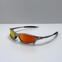 Oakley Penny X-Metal Sunglasses Silver Frame Ruby Lens Vintage Rare