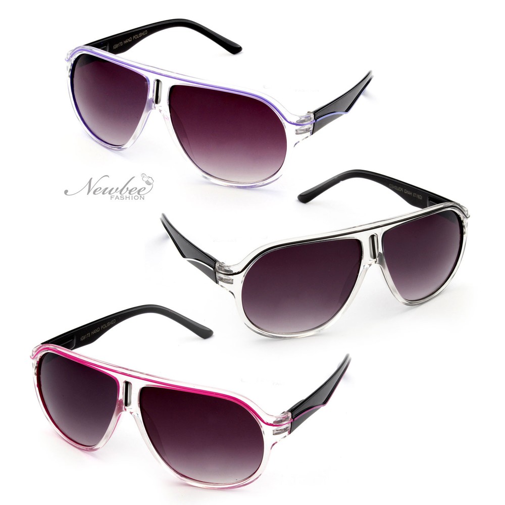 New Neon Colors Racing Sunglasses Large Lens with Spring Hinges USA Seller