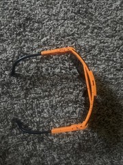 Blue Tinted Pit Vipers Orange Outside With Splatter Paint, Sports and Fun Games