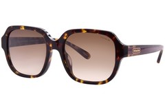 Coach C7989 HC8335U 512013 Sunglasses Women’s Dark Tortoise/Brown Gradient 53mm