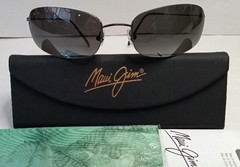 MAUI JIM TITANIUM POLARIZED SUNGLASSES MJ-508-02 WINDWARD GUNMETAL/GREY – NWOT