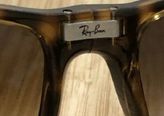 ITALY RAY BAN mock tortoise folding Wayfarer SUNGLASSES RB4105 710 54 mm w case