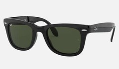 Ray-Ban Wayfarer Folding Classic Polished Black/G-15 Green 54 mm Sunglasses