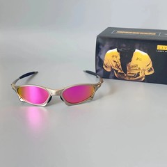 Vintage Oakley Penny X-Metal Silver Frame Pink Iridium Sunglasses Y2K