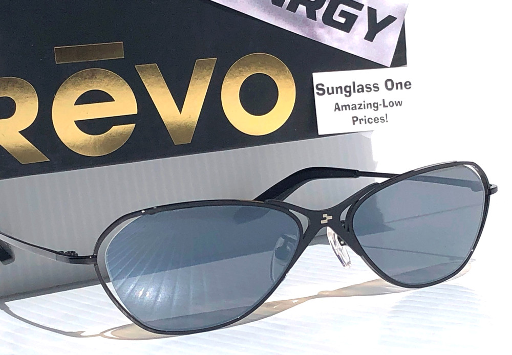 NEW REVO NRGY LOOP Shiny Black POLARIZED Grey Lens Sunglass 6006 01 GY