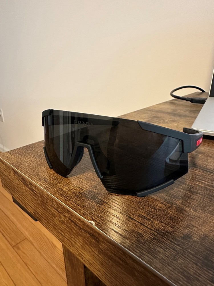 Prada Linea Rossa SPS 04WS Rubber Black/Dark Grey Men’s Sunglasses