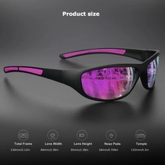 Polarized Photochromic Sports Sunglasses UV400 Wrap Cycling Fishing Set