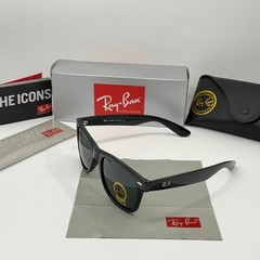 Ray-Ban RB2140 Wayfarer Sunglasses 50mm Black Frame Black Lens UV Protection
