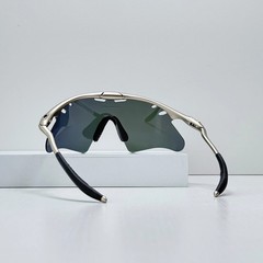Oakley Mag X-Metal Sunglasses Silver Frame Blue Lens RareIN BOX
