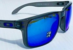 NEW Oakley HOLBROOK XL Grey Smoke POLARIZED PRIZM SAPPHIRE Blue Sunglass 9417-09