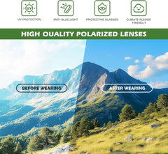 Polarized Sunglasses Men 3 Pack Lightweight UV Protection Sports Glasses for