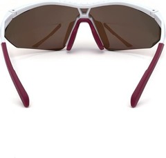 Adidas SP0016 21L White Matte Mirrored Plastic Half-Rim Sunglasses Frame 145-135