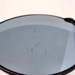 Ray-Ban RB3447 Round Metal Sunglasses 53mm Black Silver Mirror Lens Retro Indie