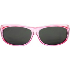 2 Global Vision Fanfare 2 Fit Over Sunglasses Pink & Purple Floral w/Smoke Lens