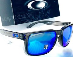 NEW Oakley HOLBROOK XL Grey Smoke POLARIZED PRIZM SAPPHIRE Blue Sunglass 9417-09