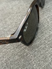 Ray-Ban New Wayfarer Tortoise / Green Polarized 55mm Sunglasses RB2132 902/58 55