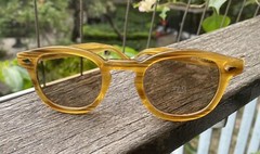 Men Brown Sunglasses Johnny Depp Blonde Glasses Light Brown Glass Sunglasses