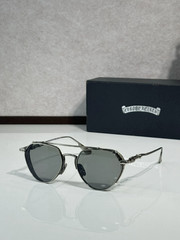 Chrome Hearts Round Metal Sunglasses – Model FREE RIDE – Size 54-19-149