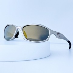 Oakley Hatchet X-Metal Sunglasses Gray Frame Brown Lens Vintage Rare