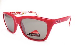 Bolle 527 Sunglasses Shiny Red with Camo with TNS Gun Mirror Lenses Unisex 12048