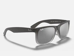 Ray Ban RB4165 852/88 Justin Gray On Clear Gray Gradient Silver Mirror 54-16mm