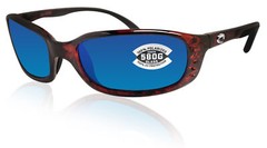 Costa Del Mar Brine Tortoise Frame Blue Mirror 580G Glass Polarized Lens