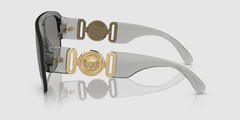 VERSACE VE4391 311 6G Transp Grey Lt Grey Mirror Silver 48 mm Men’s Sunglasses