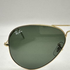 Ray Ban Unisex Aviator Large Metal Sunglasses RB3025 Gold/Green