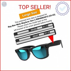 2Pcs Polarized Clip for Ray-Ban Meta Wayfarer & Gen 2 (RW4008/RW4012, L Size, 53