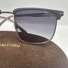 Tom Ford Hudson Polarized Smoke Gradient Square Men’s Sunglasses