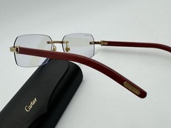PREMIERE C DE CARTIER BURGUNDY WOOD SUNGLASSES CT0286O NEW 100% GENUINE ~$3575